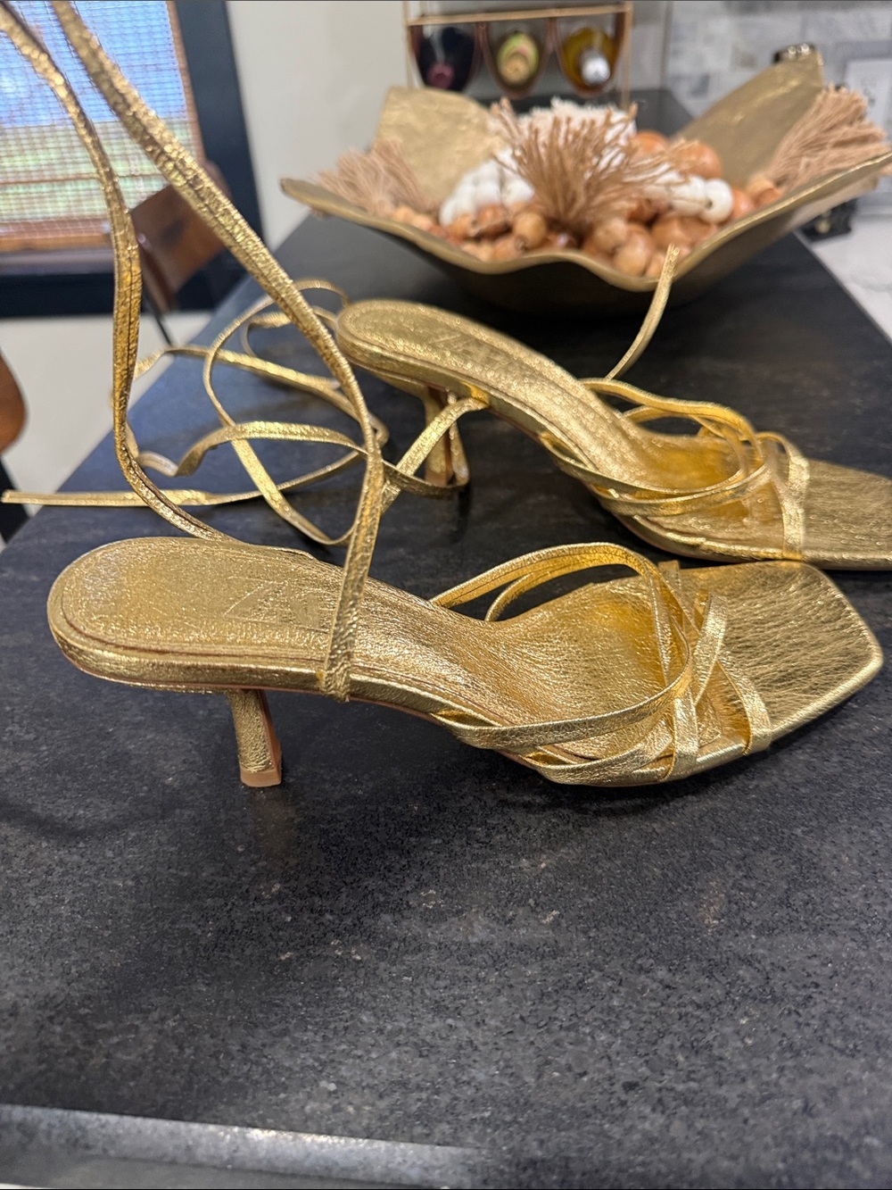 Gold Strappy Lace-Up Heeled Sandals
New but no tags
Size 39 EU
8 or 8.5 US